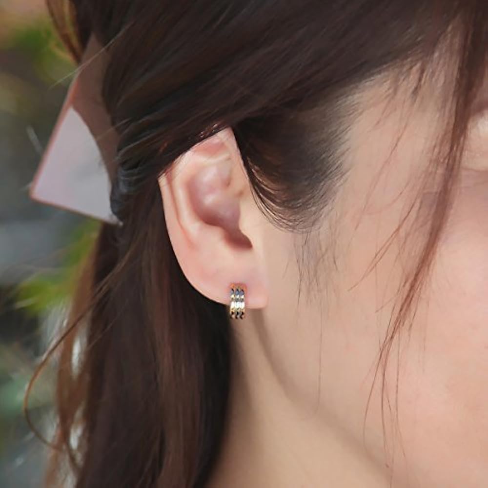 Amazon | フープピアス スリーカラー トリニティ 3色 K18 K18PG